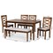 Baxton Studio Lanier Modern and Contemporary Grey Fabric and Walnut Brown Finished Wood 6-Piece Dining Set 174-9883-10923-10520-Zoro - alternate 10